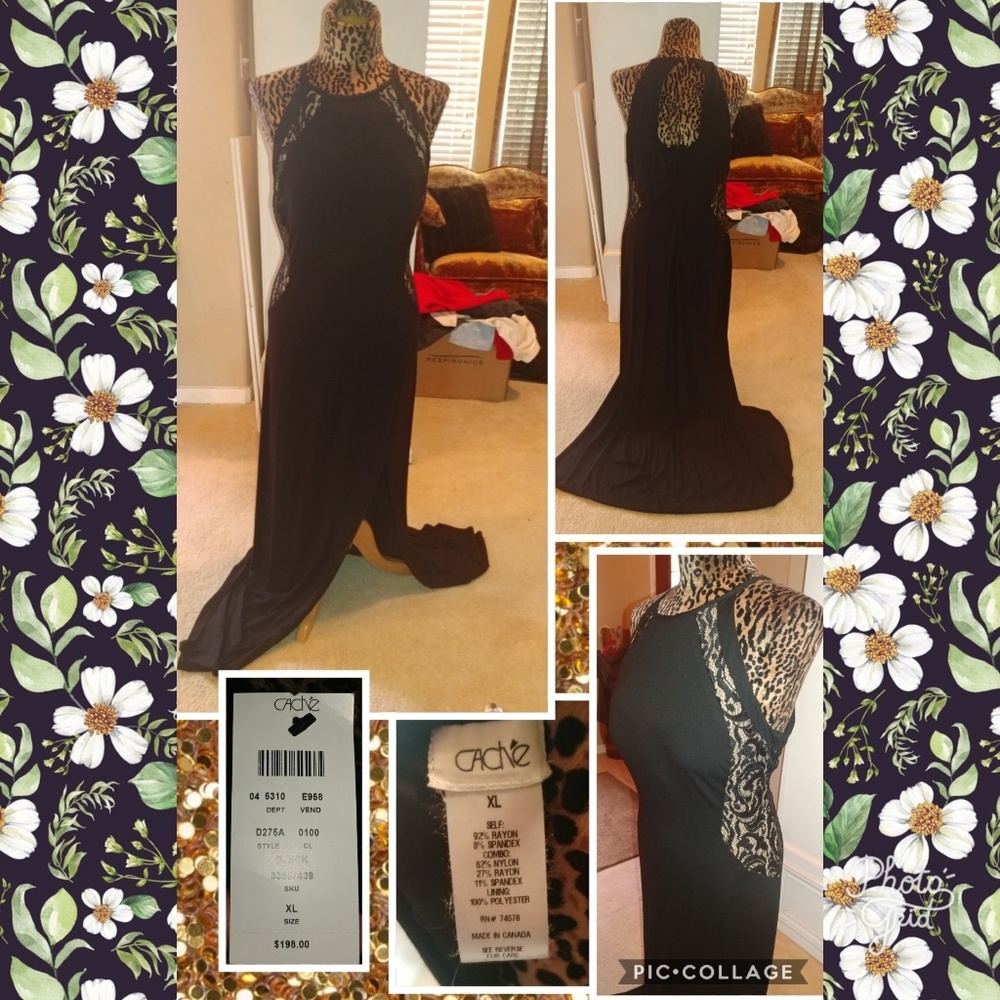 Cache  lace black dress